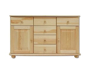 Komoda kombinovaná z masivní borovice 125x42x76cm - Borovice