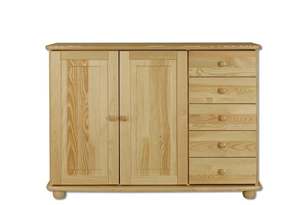 Komoda kombinovaná z masivní borovice 125x42x92cm - Borovice