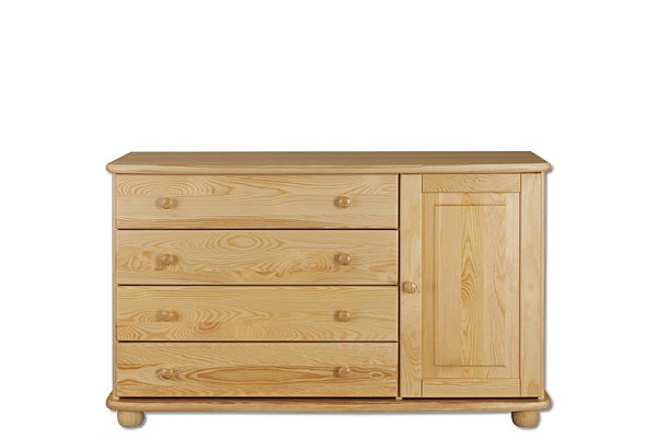 Komoda kombinovaná z masivní borovice 125x42x76cm - Borovice