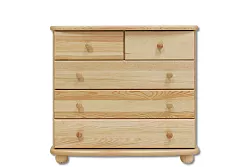 Komoda zásuvková z masivní borovice 85x42x76cm - Šedá