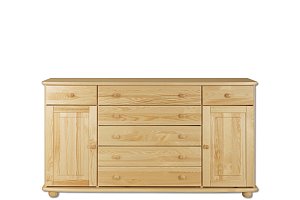 Komoda kombinovaná z masivní borovice 165x42x92cm - Borovice