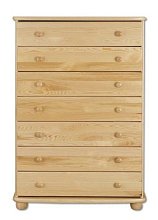 Komoda zásuvková z masivní borovice 85x42x125cm - Borovice - POSLEDNÍ KUS