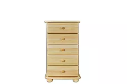 Komoda zásuvková z masivní borovice 45x42x92cm - Šedá