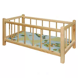 Postýlka pro panenky z masivního buku 50x26x24cm