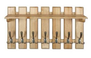 Věšáková stěna z masivní borovice 70x22x40cm - Borovice - POSLEDNÍ KUSY