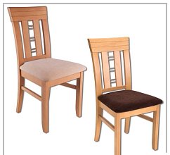 Židle KT180 s čalouněným sedákem - vyrobená z masivního buku - Buk