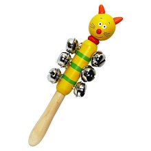 Dřevěné chrastítko II - Kočička