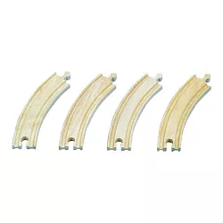 Dřevěné koleje zakřivené (4 ks)