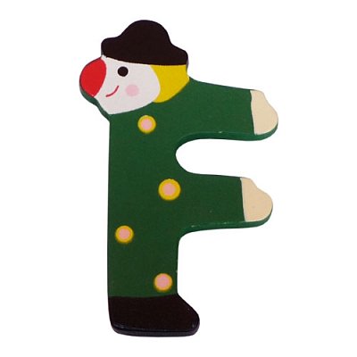 Dřevěné písmenko F (7,2 cm)