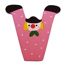 Dřevěné písmenko V (7,2 cm)