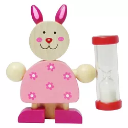 Dřevěné přesýpací hodiny na čištění zubů - Králíček