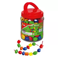 Dřevěné korálky barevné (90 ks)