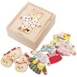 Dřevěná oblékací hra - Malý medvídek-holka