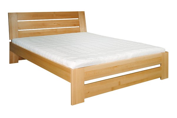 Postel z masivního buku, dvoulůžko 140x200cm - Buk-přírodní