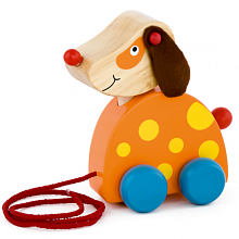 Dřevěná tahací hračka - Pejsek
