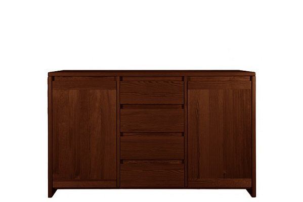 Komoda kombinovaná z masivní borovice 133x40x85cm - Dub