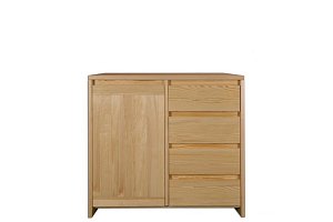 Komoda kombinovaná z masivní borovice 90x40x85cm - Borovice