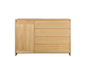 Komoda kombinovaná z masivní borovice 133x40x85cm - Borovice