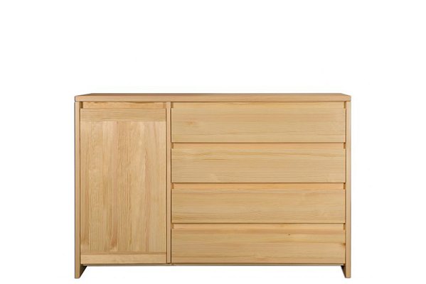 Komoda kombinovaná z masivní borovice 133x40x85cm - Borovice
