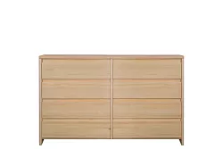 Komoda kombinovaná z masivní borovice 150x40x85cm - Šedá