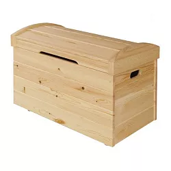 Truhla z masivní borovice 77x48x45cm - Šedá