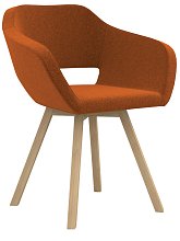 Čalouněné křesílko Belen Wood - Černá