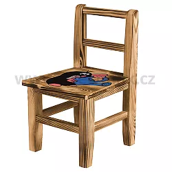 Jídelní židlička Šmoulové z masivního smrku -27x27x45cm v.24cm