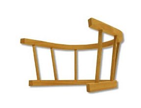 Opěrka na sáně z masivního buku