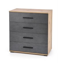 Komoda 77x40x82cm - Šedá/dub rustikal (votan)