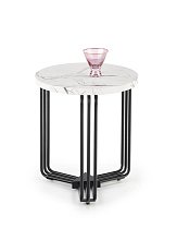 Konferenční stolek Antica 40x45cm - Bílý mramor/černá