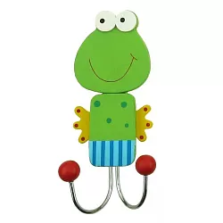 Dřevěný dětský věšák - Žabička