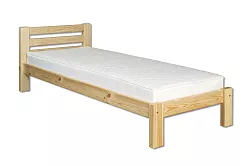 Postel z masivní borovice, jednolůžko 90x200cm - Šedá 