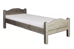 Postel z masivní borovice, jednolůžko 90x200cm - Šedá