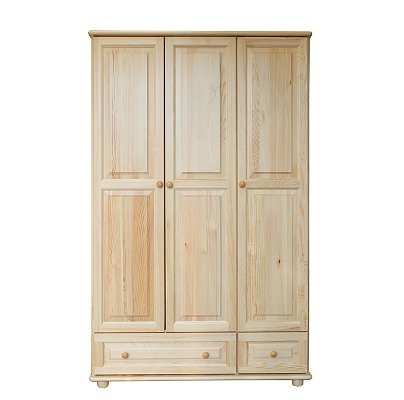Skříň šatní kombinovaná z masivní borovice 120x60x190cm - Borovice