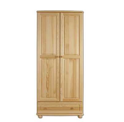 Skříň dvoudvéřová šatní z masivní borovice 80x60x190cm - Borovice