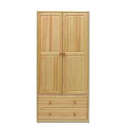 Skříň dvéřová z masivní borovice 84x45x180cm - Šedá