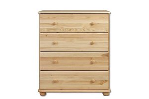 Komoda zásuvková z masivní borovice 80x47x100cm - Borovice