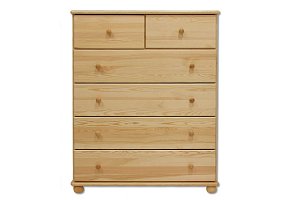 Komoda zásuvková z masivní borovice 100x47x122cm - Borovice