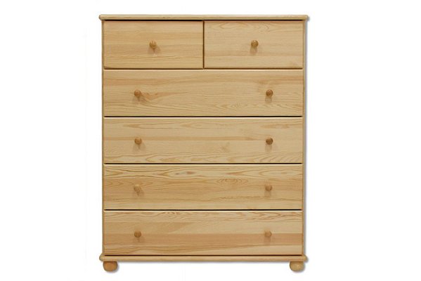 Komoda zásuvková z masivní borovice 100x47x122cm - Borovice