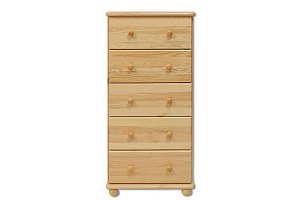 Komoda zásuvková z masivní borovice 55x47x122cm - Borovice