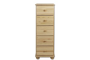 Komoda zásuvková z masivní borovice 40x47x122cm - Borovice