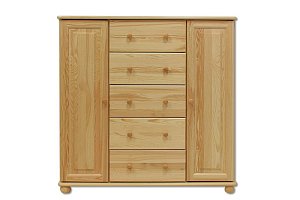 Komoda kombinovaná z masivní borovice 118x47x122cm - Borovice
