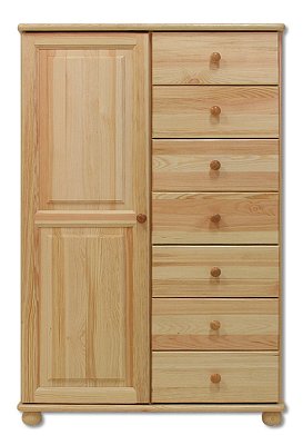 Komoda kombinovaná z masivní borovice 90x42x138cm - Borovice