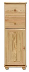 Komoda kombinovaná z masivní borovice 40x47x122cm - Šedá