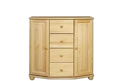 Komoda kombinovaná z masivní borovice 100x47x100cm - Olše