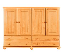 Komoda kombinovaná z masivní borovice 165x42x125cm - Olše