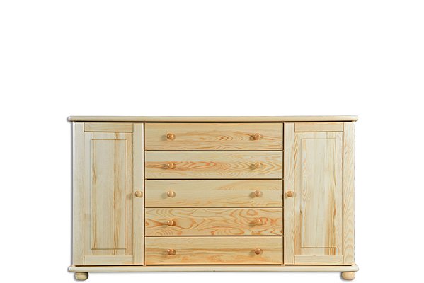 Komoda kombinovaná z masivní borovice 165x42x92cm - Borovice