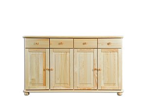 Komoda kombinovaná z masivní borovice 165x42x92cm - Borovice