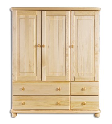 Komoda kombinovaná z masivní borovice 125x42x125cm - Borovice