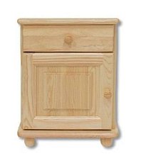 Noční stolek z masivní borovice 42x35x55cm - Borovice